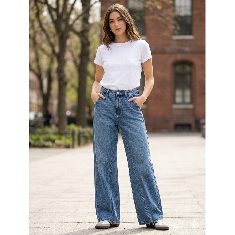 Dynamite Denim Heidi Wide Leg Jeans High Rise Size 10 30 Baggy Streetwear